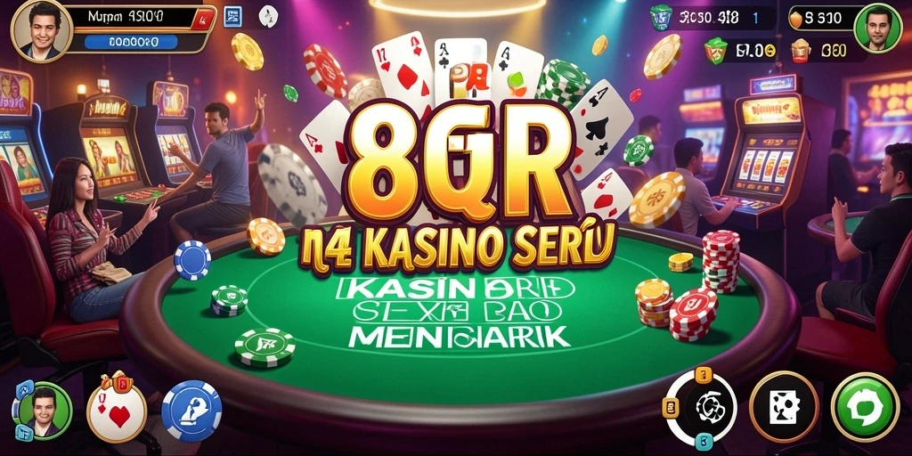 Screenshot gameplay 8QR yang menunjukkan keasyikan bermain Kasino.