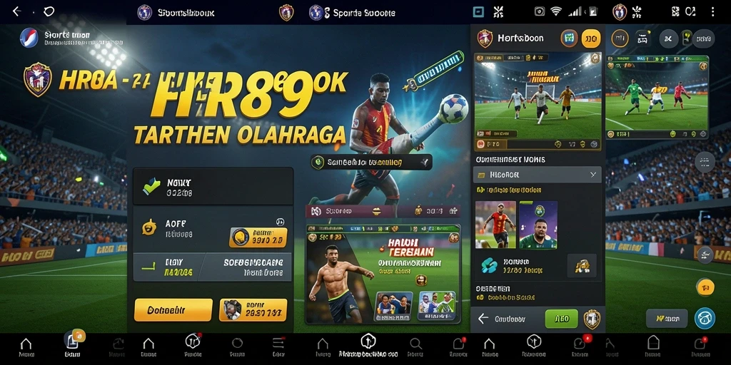 Screenshot utama HR89 menampilkan antarmuka konsol taruhan olahraga yang dinamis.
