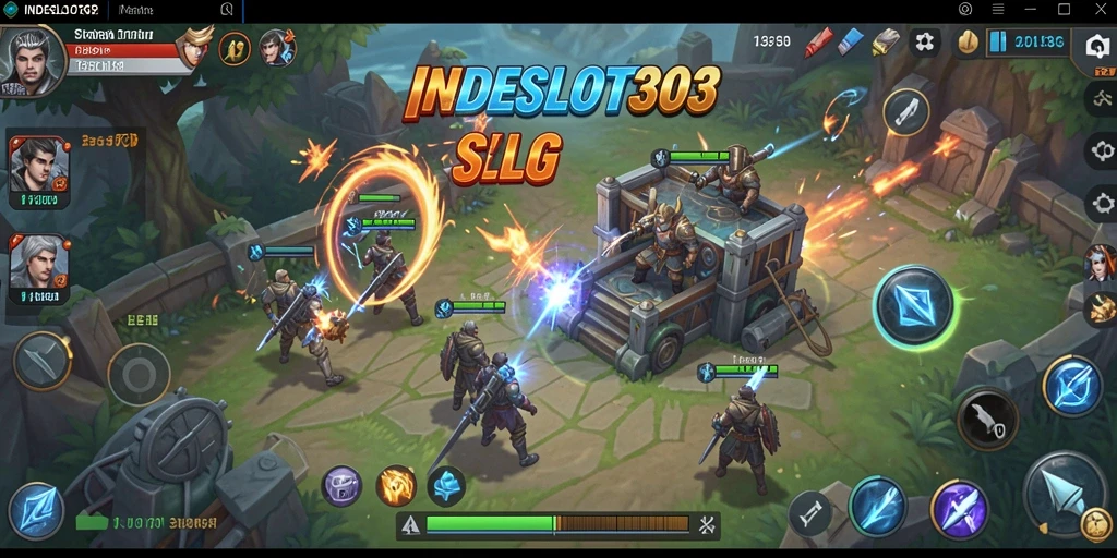 Tampilan gameplay <strong>INDESLOT303</strong> dengan strategi membangun kerajaan yang berjalan.