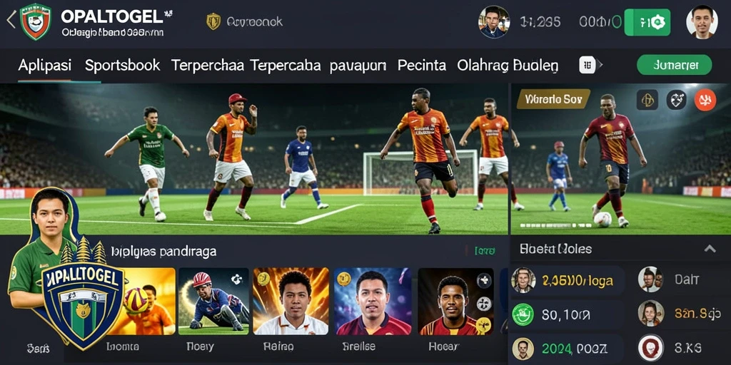 Tampilan utama OPALTOGEL dengan antarmuka taruhan olahraga yang menarik.
