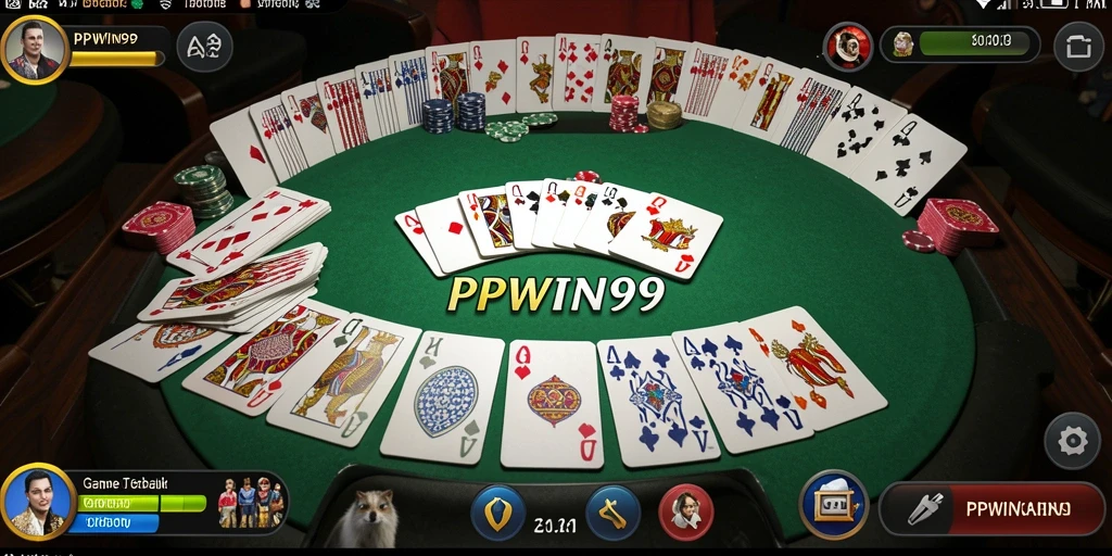 Screenshot gameplay PPWIN99 yang menampilkan suasana permainan Gaple.
