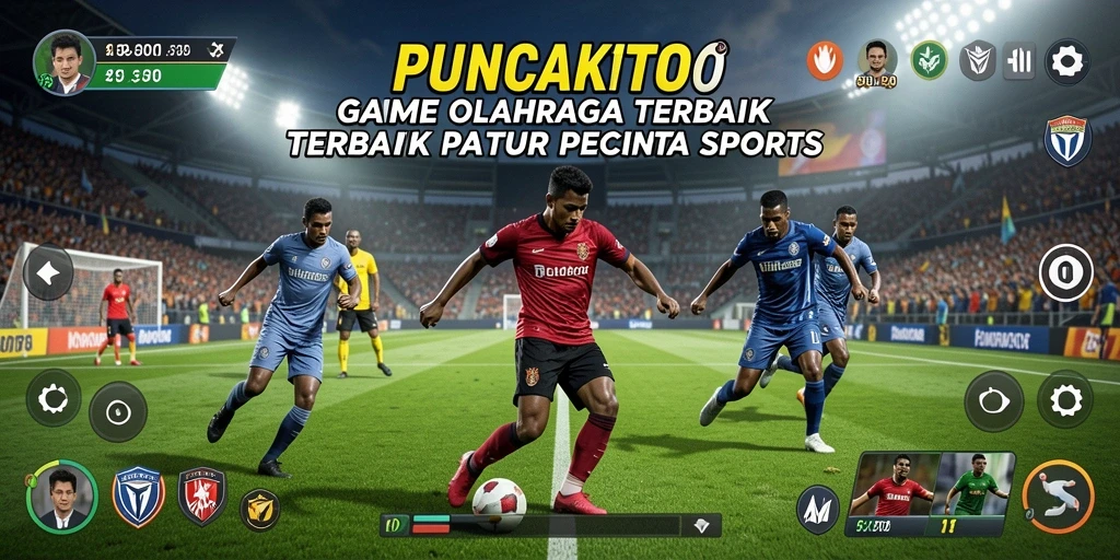 Screenshot gameplay PUNCAKTOTO menampilkan aksi olahraga yang mendebarkan.