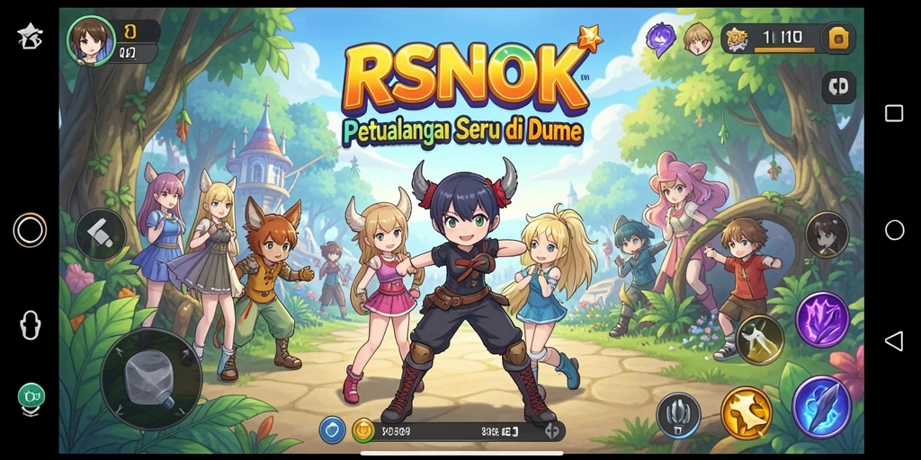 Tampilan menakjubkan dari gameplay RSNOK yang penuh warna.