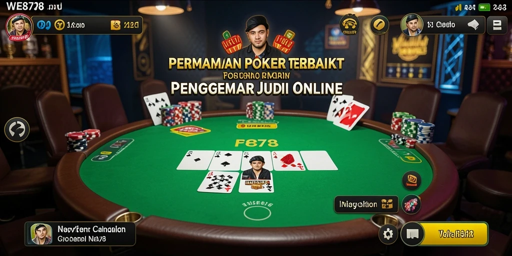 Tampilan gameplay Poker yang menegangkan dan menarik di WE878.
